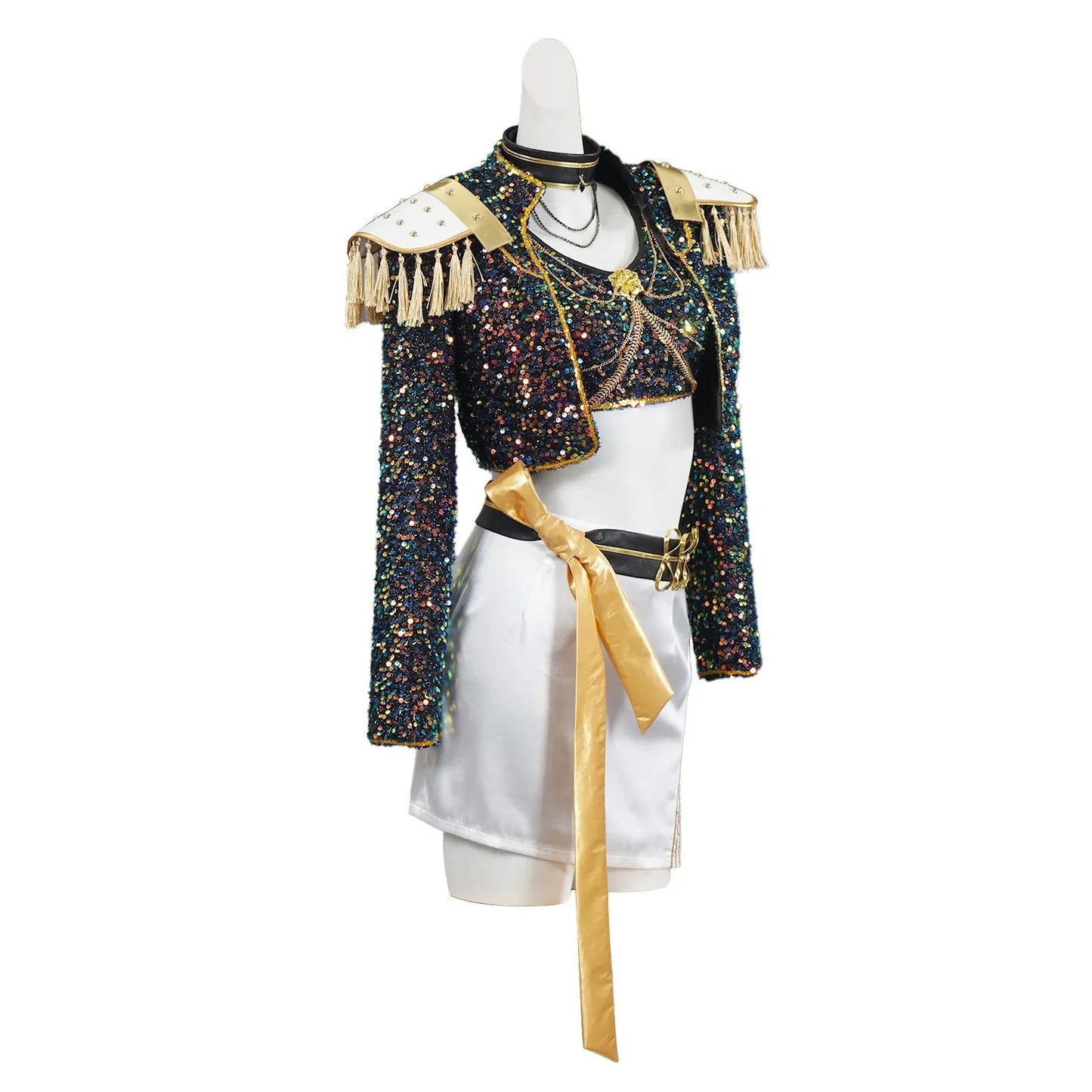 Costume de cosplay pailleté pour enfants K-Pop Demon Hunters Rumi Zoey Mira, uniforme blanc, tenue Huntrix pour filles,