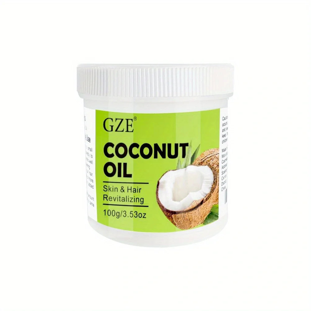 Huile de coco vierge fractionnée pressée à froid GZE pour les soins de la peau et des cheveux, huile de massage des ongles, huile de support Cocos Nucifera