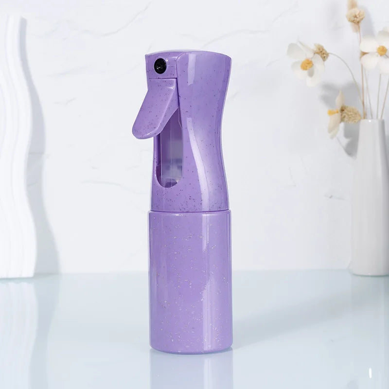 1 flacon pulvérisateur de 200 ml en paille de blé, rechargeable, pour shampoing, autres usages en salon de coiffure.