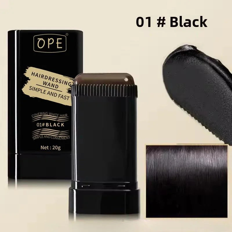 Teinture capillaire portable disponible en formats de 20 g à 20 g, résistante à l'eau et lissante pour cheveux fins, pour une couvrance instantanée.