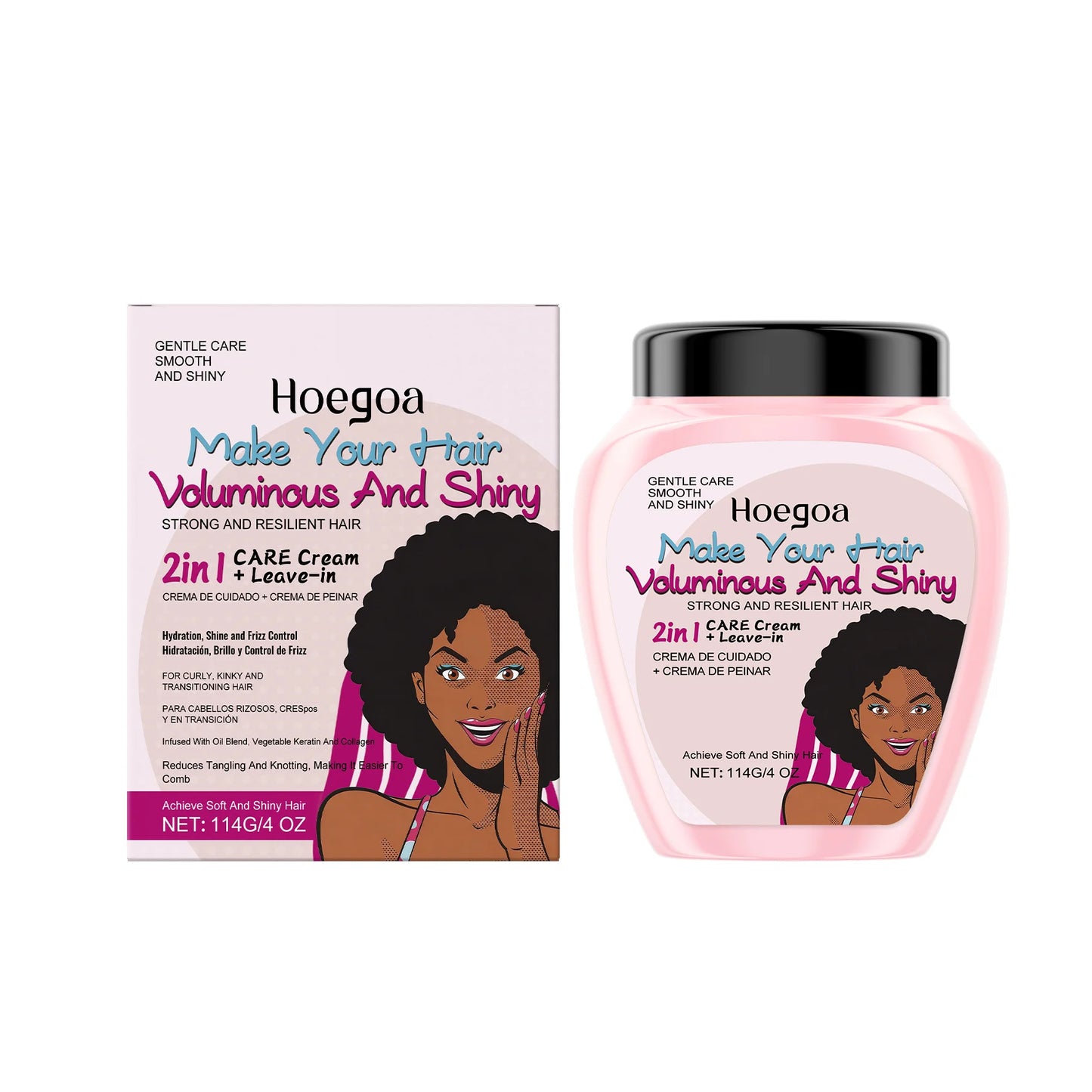 Crème revitalisante sans rinçage à la kératine végétale et à l'huile d'argan - Répare et contrôle les frisottis pour cheveux bouclés secs et abîmés - Sublime la brillance