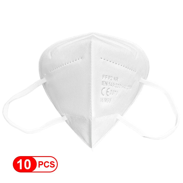 Masques FFP2 homologués CE, masques de protection 5 couches pour adultes, masque facial FFP2 NR