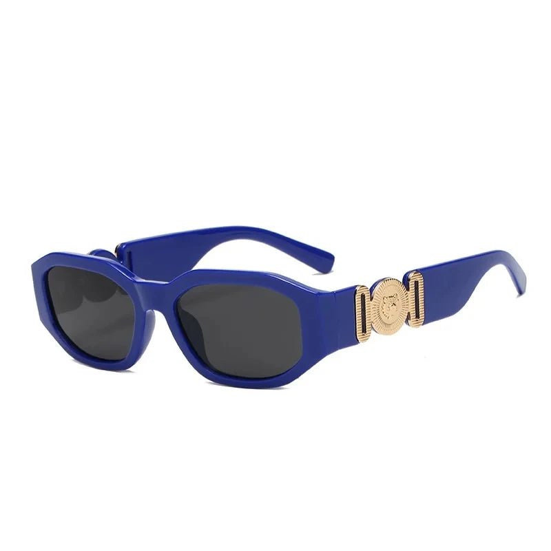 Lunettes de soleil rectangulaires pour hommes et femmes, lunettes de soleil carrées, style vintage rétro, protection UV400