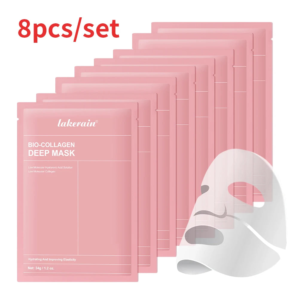 Masque visage bio-collagène en profondeur - Réduit les pores - Hydratation intense - Soin de nuit - Hydratation, fraîcheur et éclat