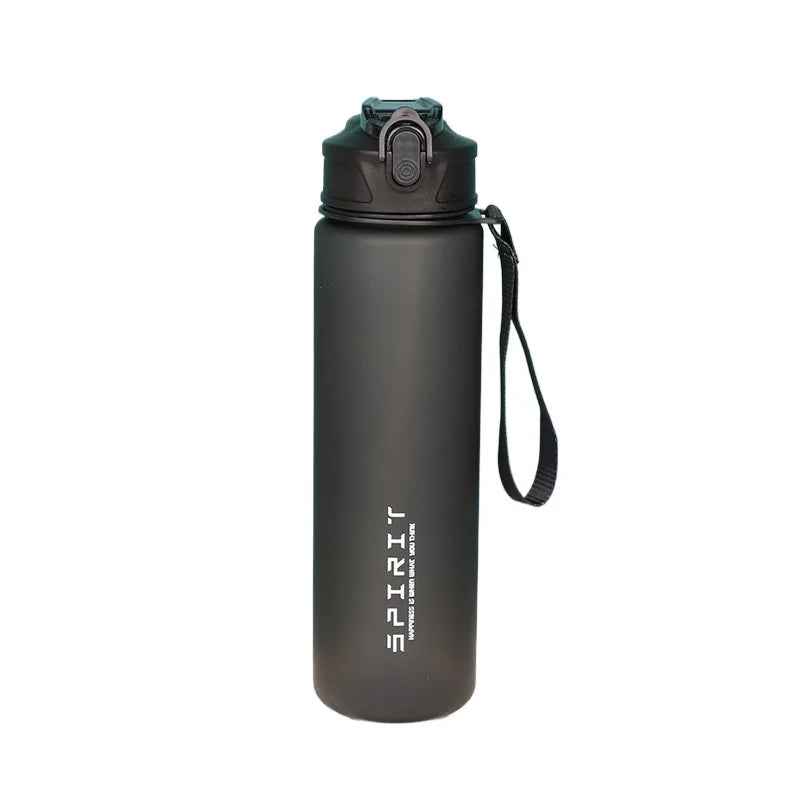 Gourde de 750 ml avec paille, indicateur de temps, grande capacité, en plastique étanche