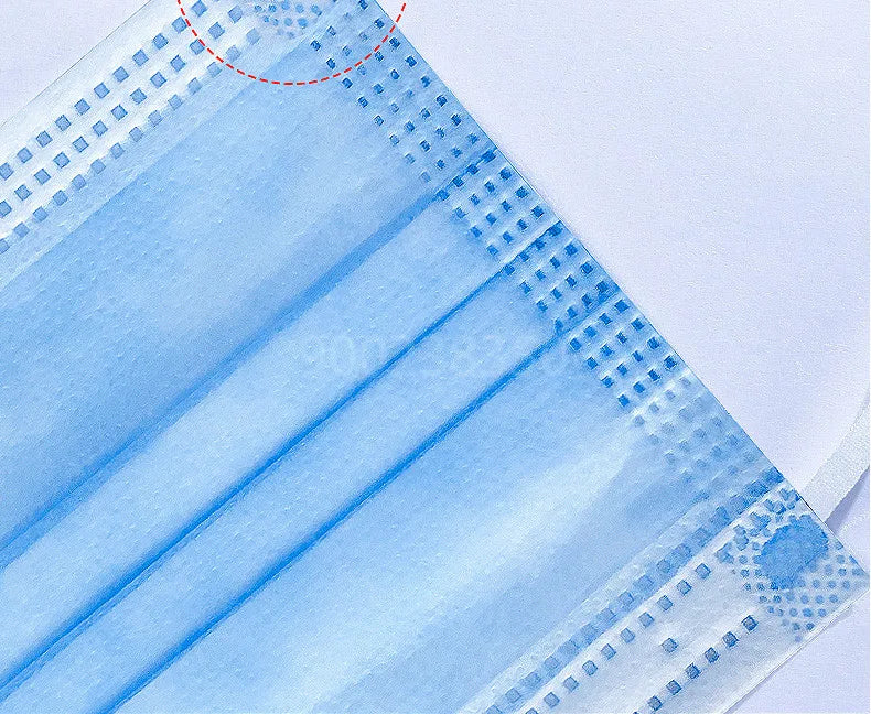 Masques jetables pour adultes, emballage individuel, 10 à 500 pièces. Masque filtrant en tissu non tissé fondu-soufflé bleu, respirant et protecteur.
