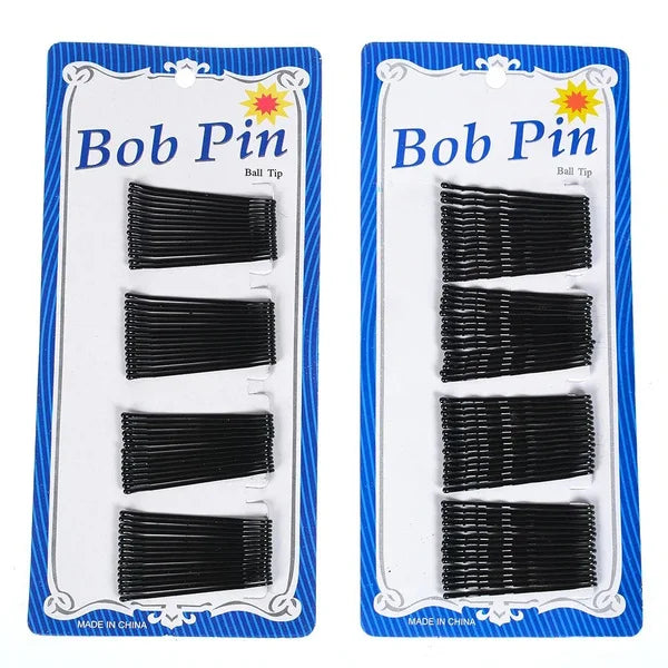 60/120 épingles à cheveux noires pour femmes, pinces à cheveux invisibles pour cheveux bouclés, barrettes jetables pour mariées.
