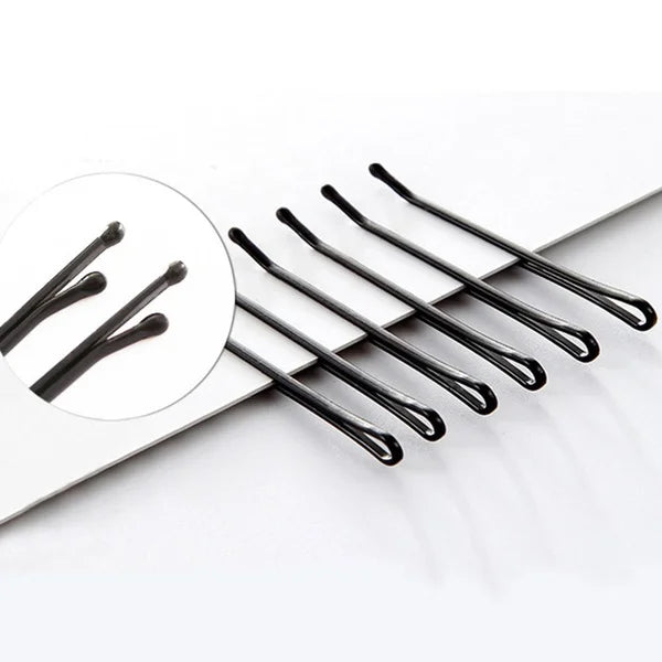 60/120 épingles à cheveux noires pour femmes, pinces à cheveux invisibles pour cheveux bouclés, barrettes jetables pour mariées.