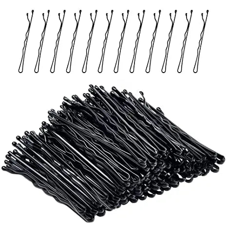 60/120 épingles à cheveux noires pour femmes, pinces à cheveux invisibles pour cheveux bouclés, barrettes jetables pour mariées.