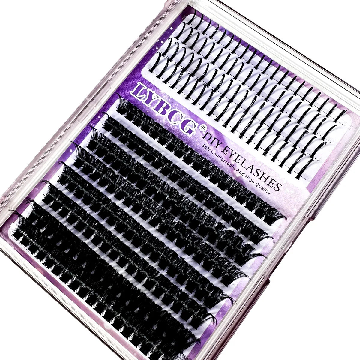 Faux cils en touffes 120D 100D, faux cils à pointes, volume cil à cil, extensions de cils individuelles à picots à faire soi-même, méga touffes de cils