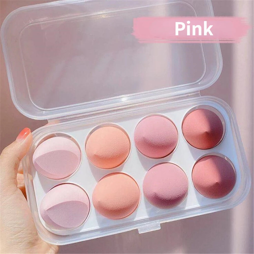 4/8 éponges à maquillage, éponges à maquillage, houppettes cosmétiques douces pour fond de teint et poudre, accessoires de maquillage pour femmes, outils de beauté