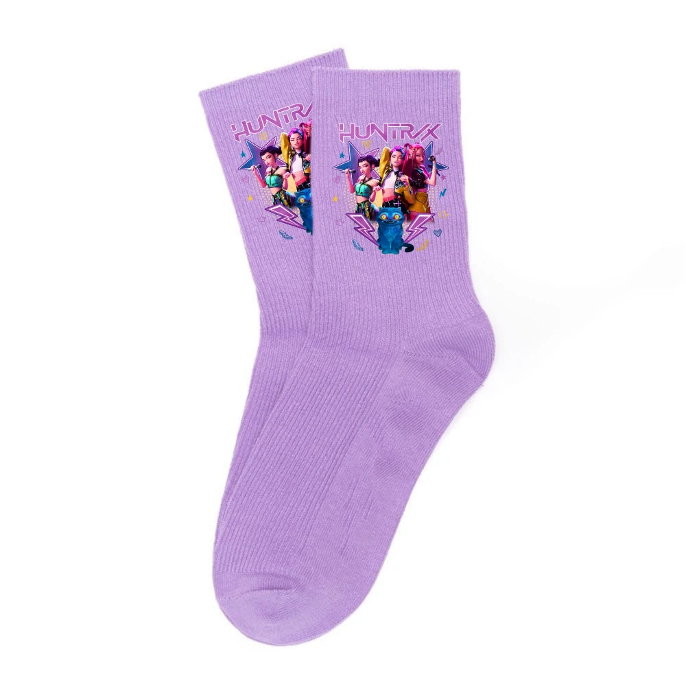 Chaussettes Kpop Demon Hunters neuves, douces, épaisses et chaudes, idéales pour les activités sportives et de plein air, en automne et en hiver, pour filles et enfants. Cadeau d'anniversaire idéal.