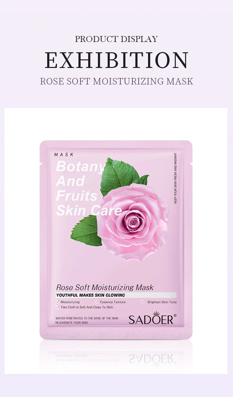 Lot de 8 masques faciaux naturels aux plantes, pour le soin du visage : hydratants, raffermissants et nourrissants.