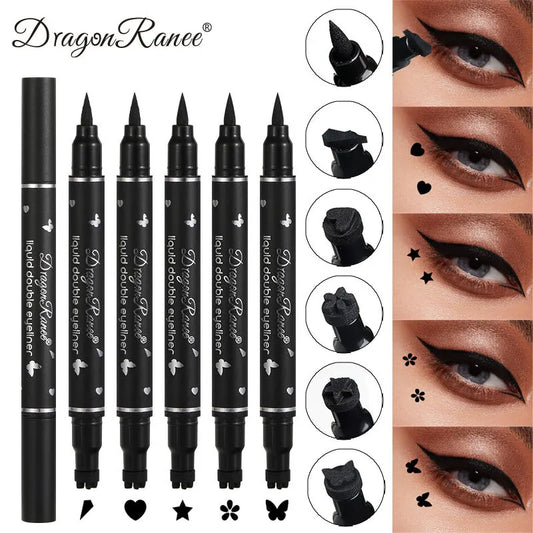 Dragon Ranee Double tête Star Seal Eyeliner imperméable non bavurant novice coeur prune embelli eye-liner queue