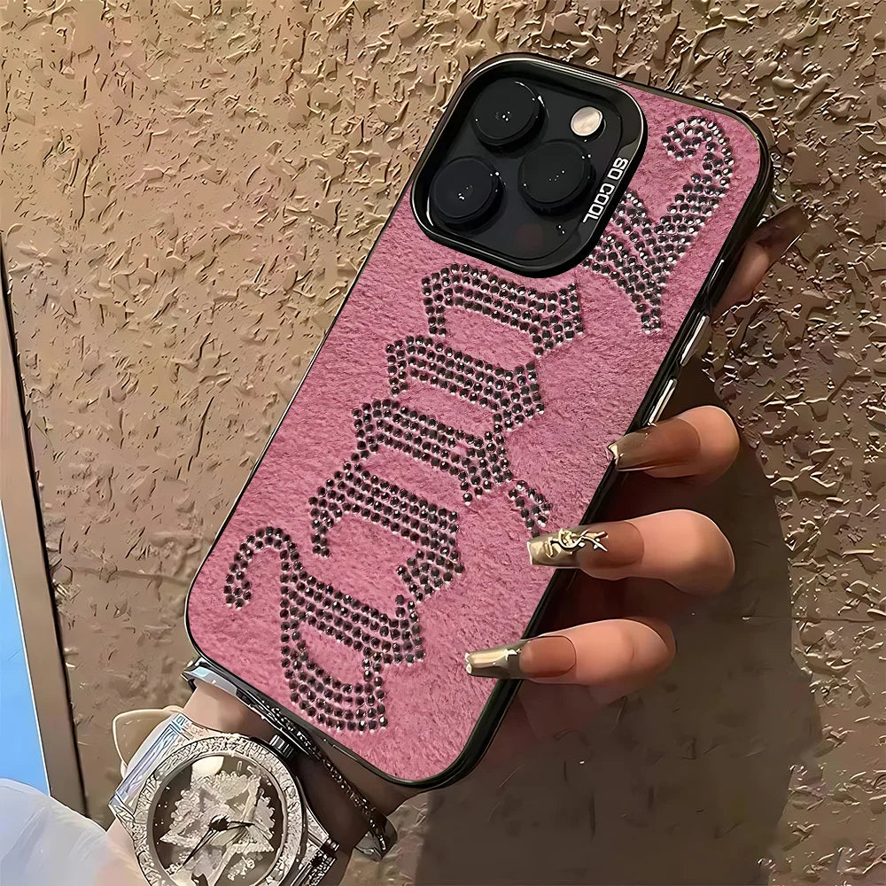 Coque de téléphone J-JuicysS Couture pour iPhone 17, 16e, 16, 15, 14, 13, 12, 11 mini, Pro Max, X, XR, XS Max, 8, 7, Air Plus, avec dos mat anti-chute