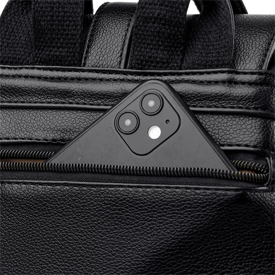 Sacs à dos de luxe en cuir pour femmes et filles, sac à dos décontracté noir vintage, sac d'école pour filles, sac à dos Mochila