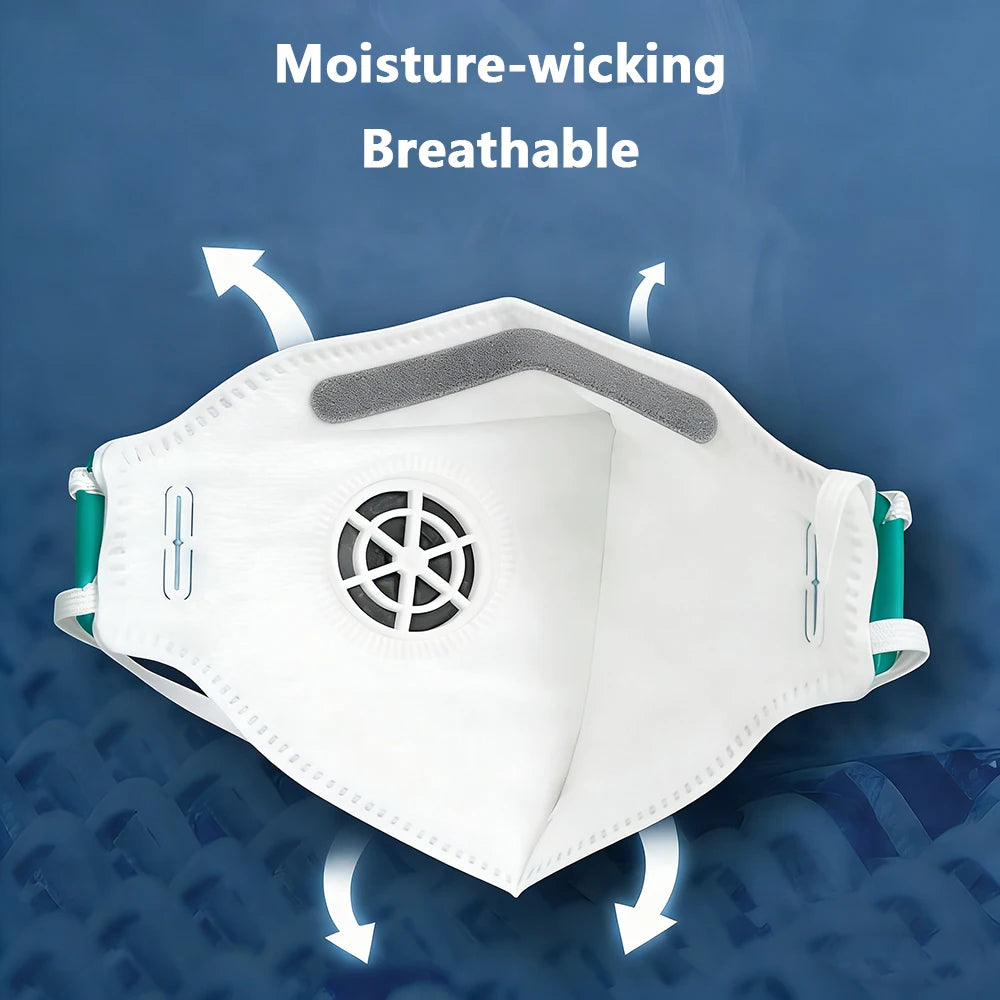 Masques FFP2 (lot de 20 ou 40) EN149:2001+A1:2009, pliables, certifiés CE, protection PM2.5 (95 %), avec filtre hygiénique.