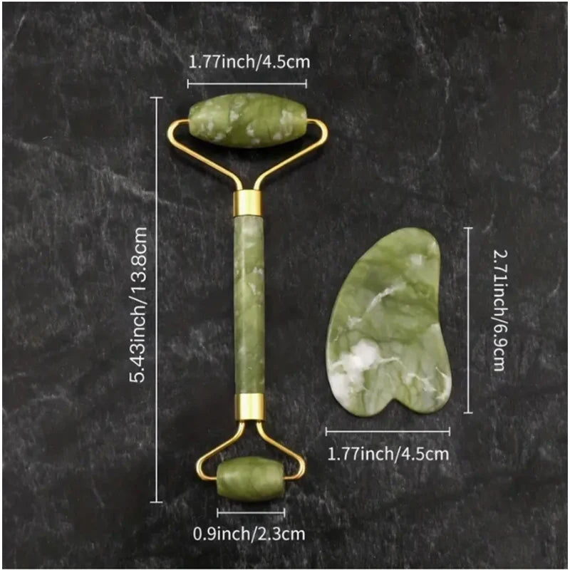 Rouleau de massage en jade naturel pour tatouage, soin des yeux et du visage
