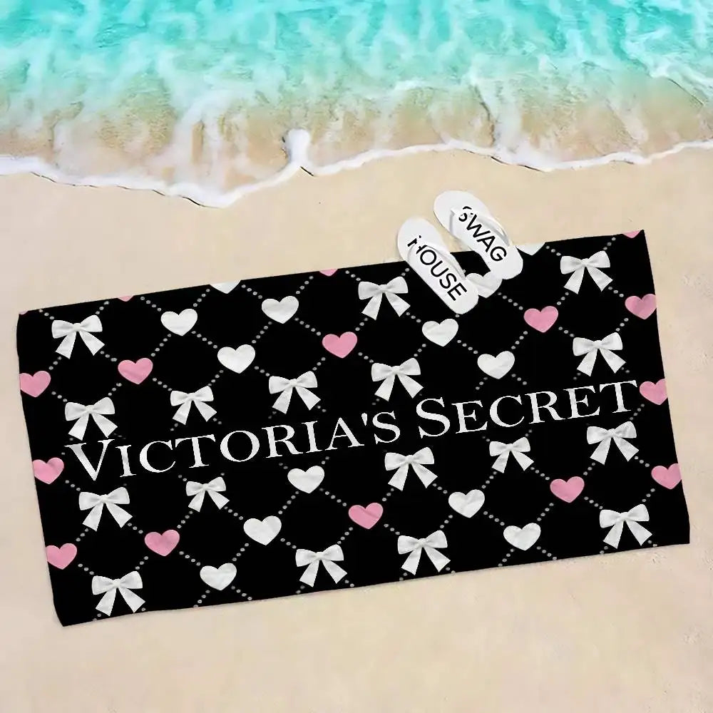 Serviette de plage/natation V-Victorias-Fashion-S-Secret Anime, douce et absorbante, idéale pour les voyages, le camping et la salle de sport.