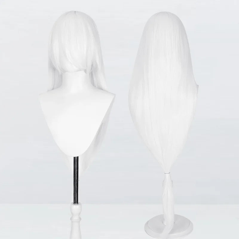 Perruque synthétique pour cosplay, 120 cm de long, lisse, multicolore, avec queue de loup inspirée de la mante religieuse et du renard, idéale pour une soirée costumée d'anime.