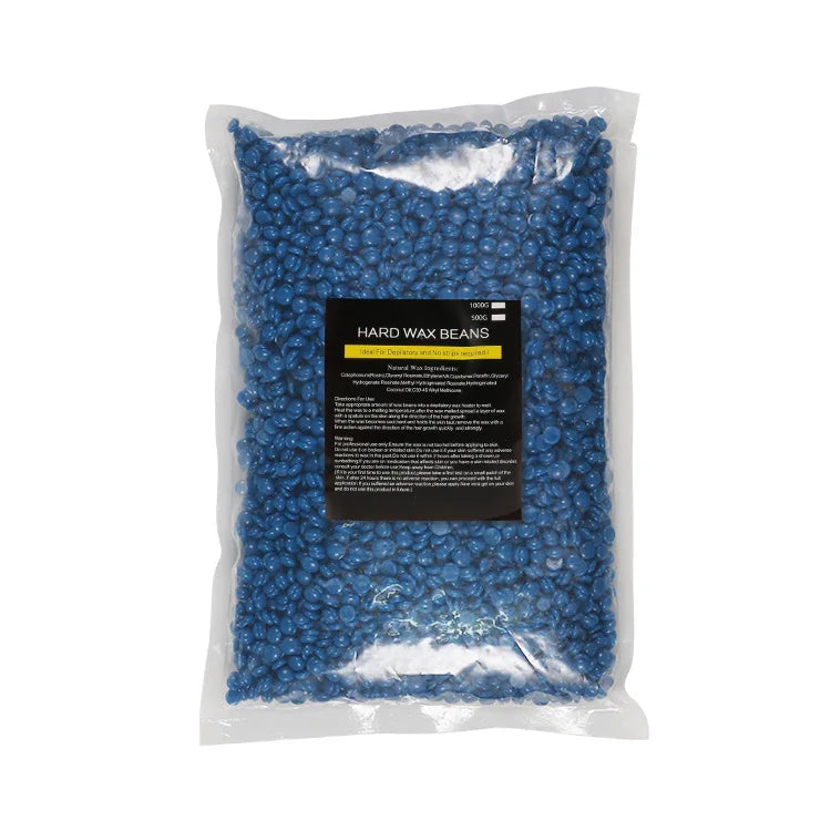 500 g/paquet de perles de cire dépilatoires pour l'épilation du maillot, du visage, des jambes et des bras. Convient aux personnes de tous âges.