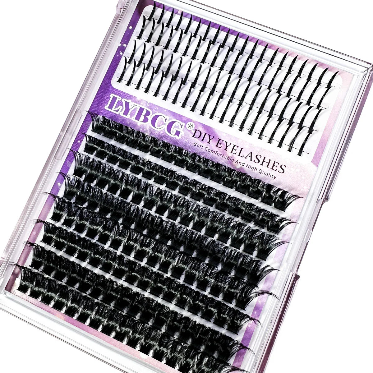 Faux cils en touffes 120D 100D, faux cils à pointes, volume cil à cil, extensions de cils individuelles à picots à faire soi-même, méga touffes de cils
