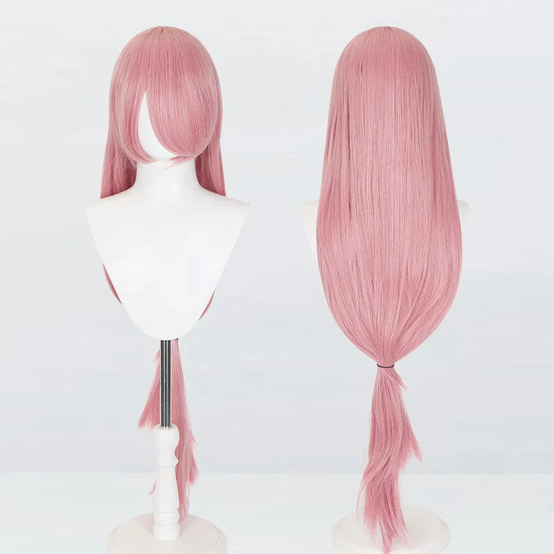 Perruque synthétique pour cosplay, 120 cm de long, lisse, multicolore, avec queue de loup inspirée de la mante religieuse et du renard, idéale pour une soirée costumée d'anime.