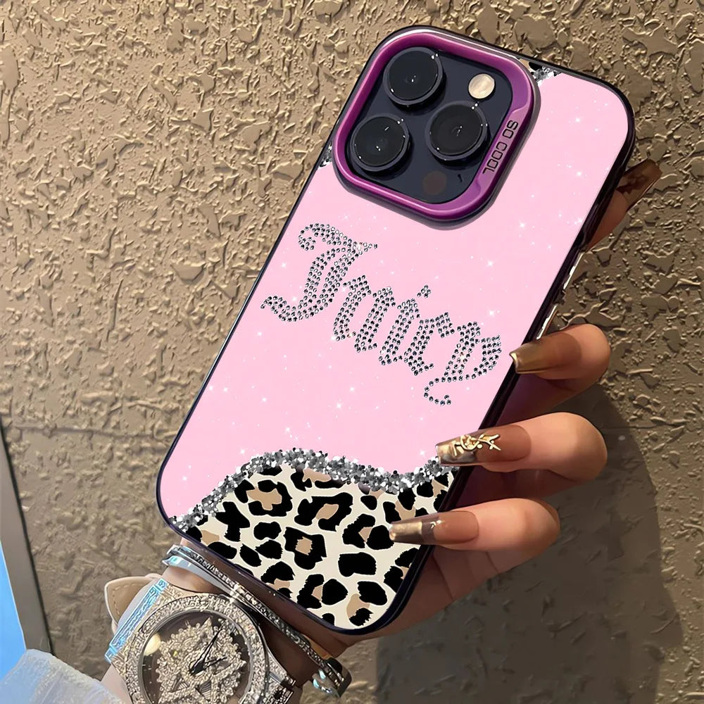Coque de téléphone J-JuicysS Couture pour iPhone 17, 16e, 16, 15, 14, 13, 12, 11 mini, Pro Max, X, XR, XS Max, 8, 7, Air Plus, avec dos mat anti-chute
