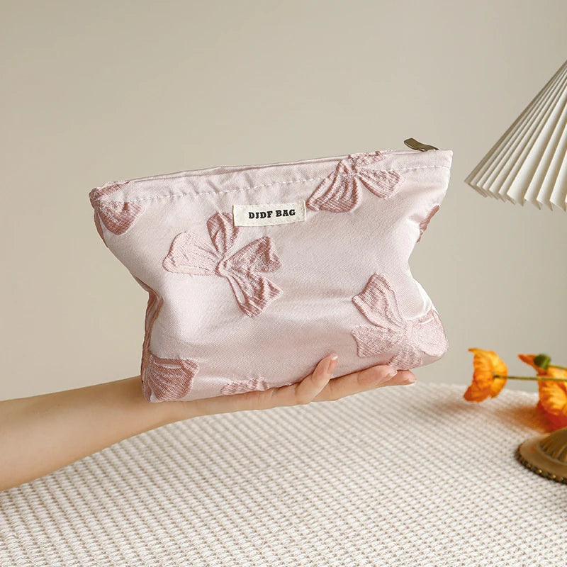 Trousse de toilette DJDF pour femme, motif algues vertes, grande capacité, idéale pour les soins de la peau et les voyages.