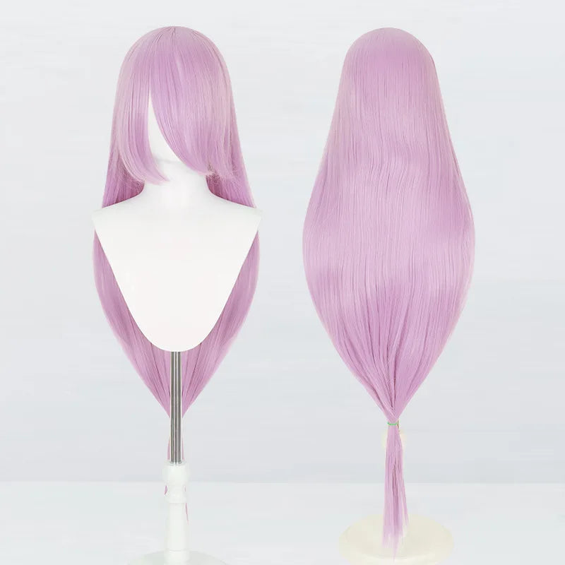 Perruque synthétique pour cosplay, 120 cm de long, lisse, multicolore, avec queue de loup inspirée de la mante religieuse et du renard, idéale pour une soirée costumée d'anime.