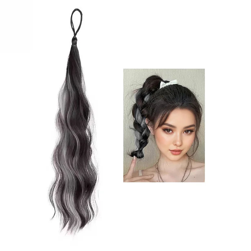 Chignon synthétique auto-enroulable, postiche pour chignon, chignon DIY pour femme, pour un effet décoiffé.