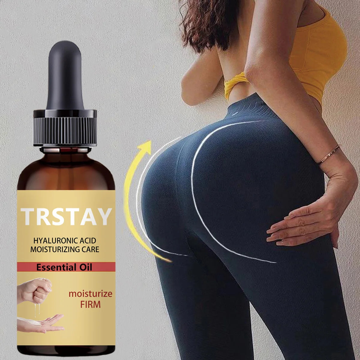 Huile essentielle pour rehausser les fesses et lifter les hanches. Crème aux huiles essentielles pour un fessier plus galbé et sexy.