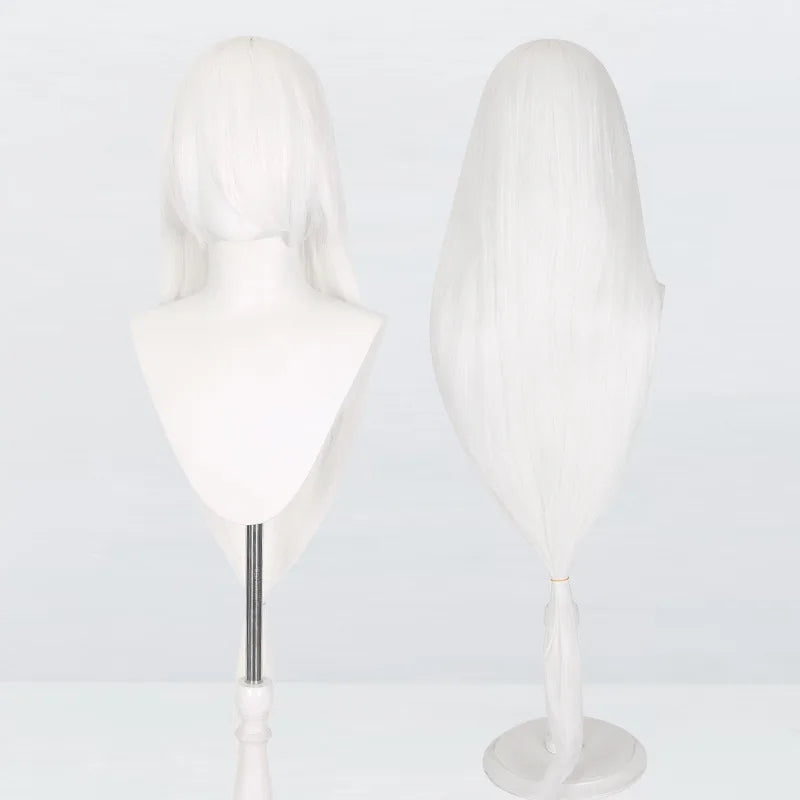 Perruque synthétique pour cosplay, 120 cm de long, lisse, multicolore, avec queue de loup inspirée de la mante religieuse et du renard, idéale pour une soirée costumée d'anime.