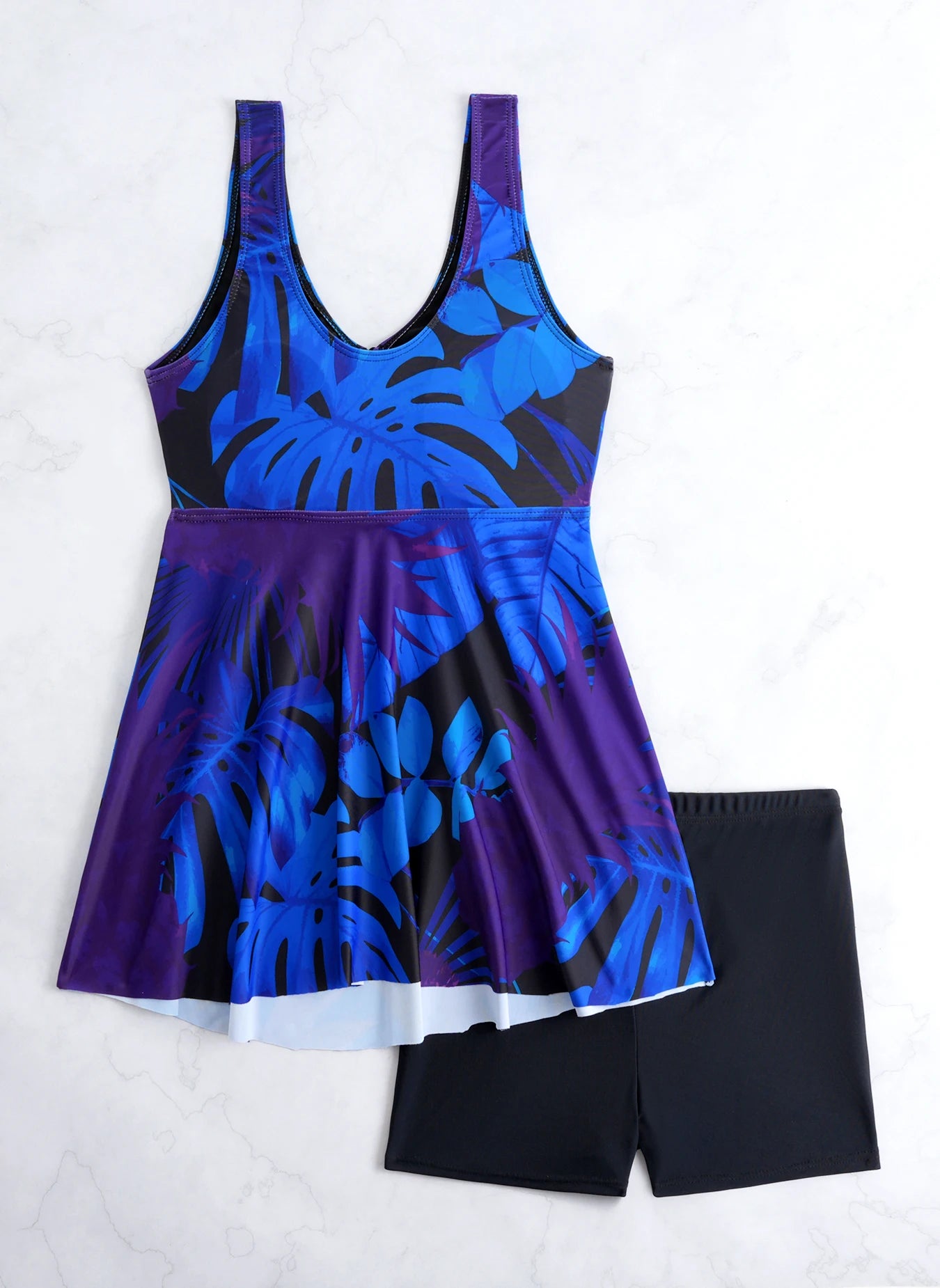 Maillot de bain deux pièces imprimé  pour femme, ensemble tankini, robe de plage, maillot de bain, tenue de plage XXL