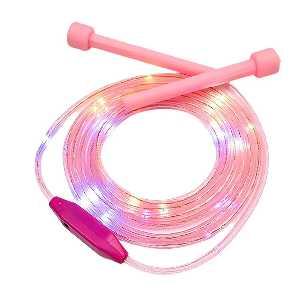 Corde à sauter lumineuse en plastique pour enfants, corde à sauter colorée pour élèves