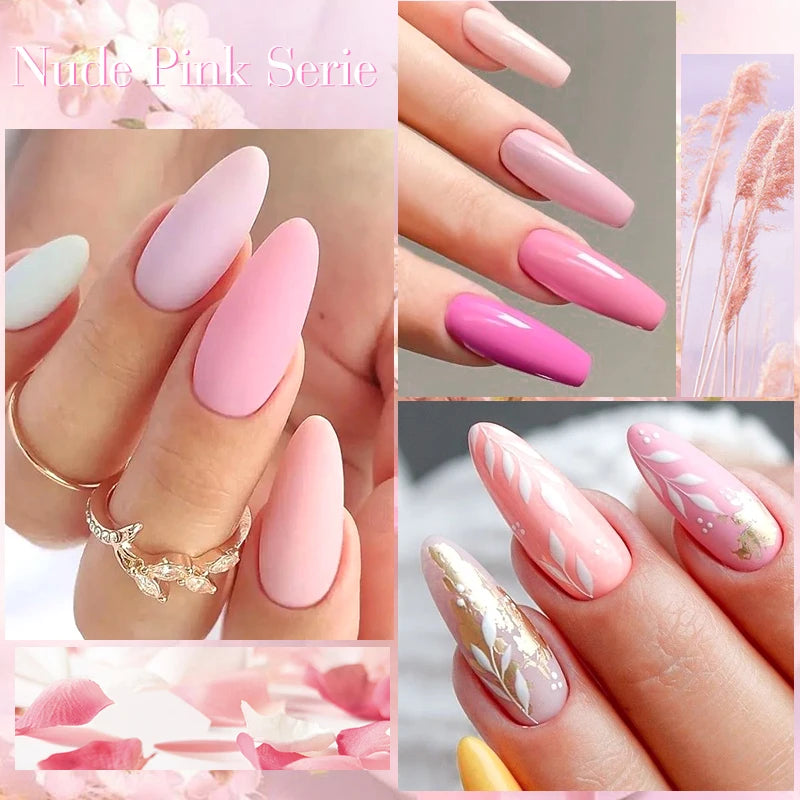 MEET ACROSS - Ensemble de 8 vernis à ongles gel fluorescents pour l'été et le printemps, avec paillettes laser colorées et manucure gel.