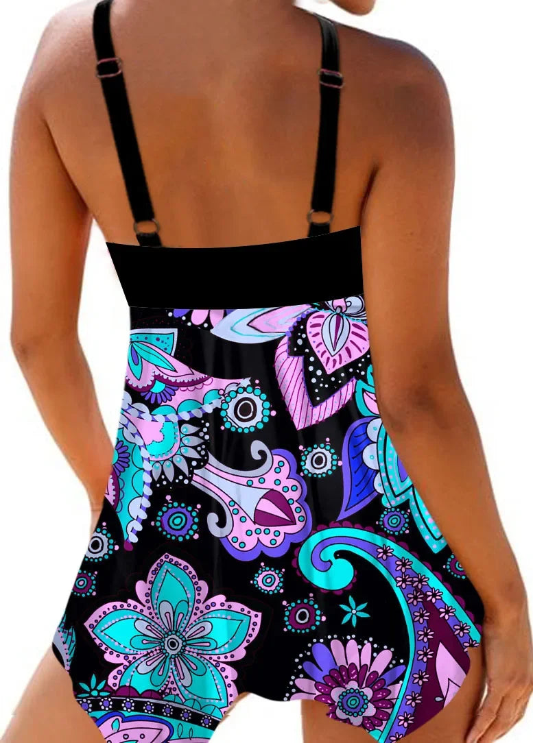 Ensemble bikini deux pièces pour femme, design été, imprimé papillons verts, maillot de bain et tenue de plage sportive, tailles S à 6XL