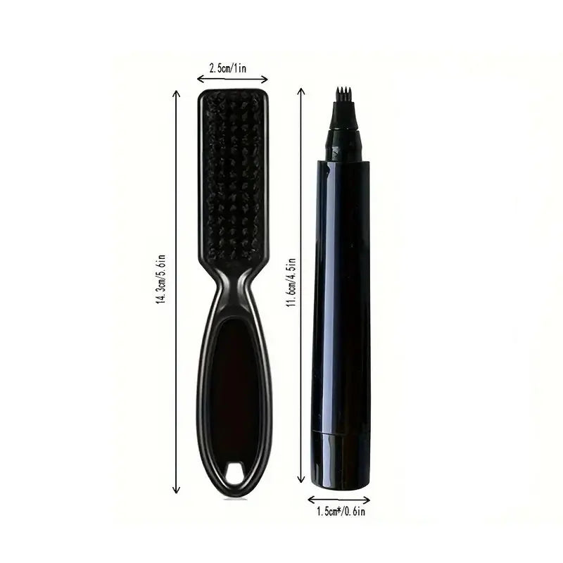 Kit de mise en forme de barbe: stylo à barbe, pinceau rehausseur, outils de coloration et de modelage, crayon à barbe imperméable pour cheveux noirs et bruns, cosmétique pour homme