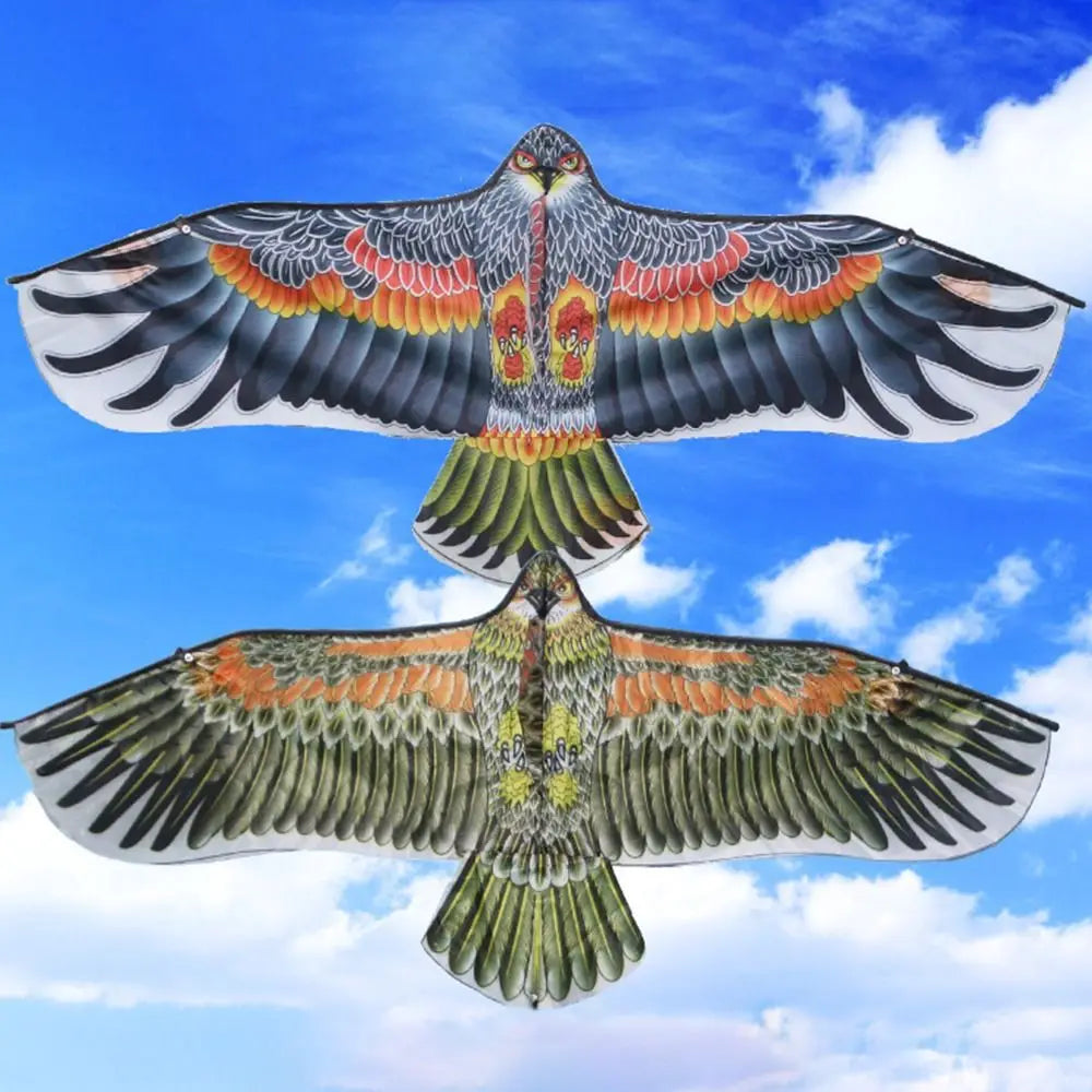 Cerf-volant aigle en plastique transparent, ligne de 30 mètres, grand aigle volant, cadeau pour enfants, cerf-volant de dessin animé, sorties en famille, jardin