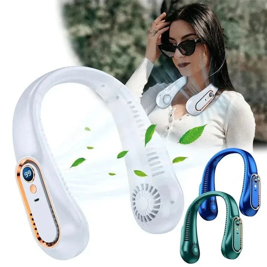 Ventilateur de plafond portable rechargeable USB, petit modèle, idéal pour les étudiants, les bureaux et le sport. Affichage numérique. Ventilateur de plafond suspendu.