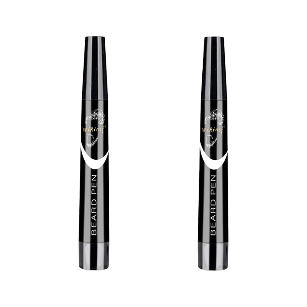 Kit de coiffure à barbe multi-usages comprenant un crayon noir, un pinceau et un outil pour couvrir les zones de poils du visage.