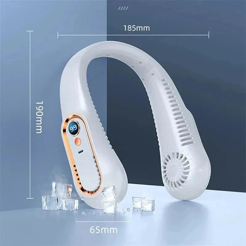 Ventilateur de plafond portable rechargeable USB, petit modèle, idéal pour les étudiants, les bureaux et le sport. Affichage numérique. Ventilateur de plafond suspendu.