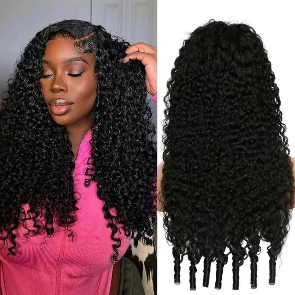 Perruque bouclée birmane en cheveux humains, ondulation profonde, perruque frontale en dentelle 13x6 HD, perruque brésilienne originale de 40 pouces pour femmes noires