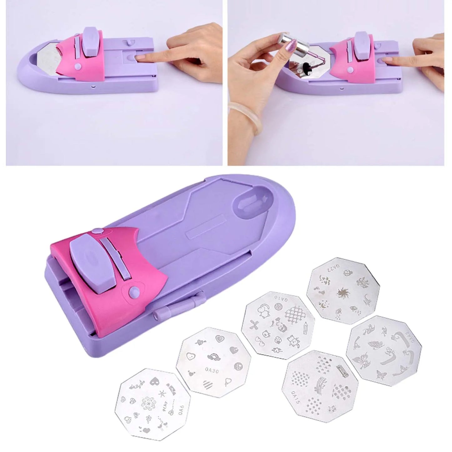 Machine à ongles portable DIY Fashion multifonctionnelle, tampon à ongles, machine à vernis à ongles pour la conception de nail art à domicile