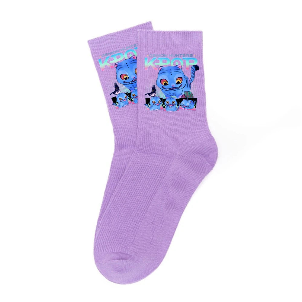Chaussettes Kpop Demon Hunters neuves, douces, épaisses et chaudes, idéales pour les activités sportives et de plein air, en automne et en hiver, pour filles et enfants. Cadeau d'anniversaire idéal.