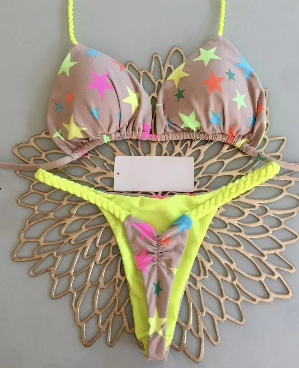 Maillot de bain bikini taille haute, string sexy, imprimé zèbre, maillot de bain brésilien femme , nouveautés bikini