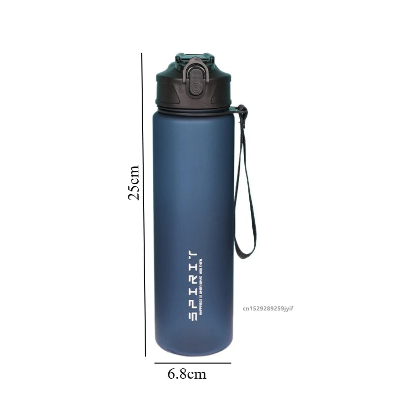 Gourde de 750 ml avec paille, indicateur de temps, grande capacité, en plastique étanche