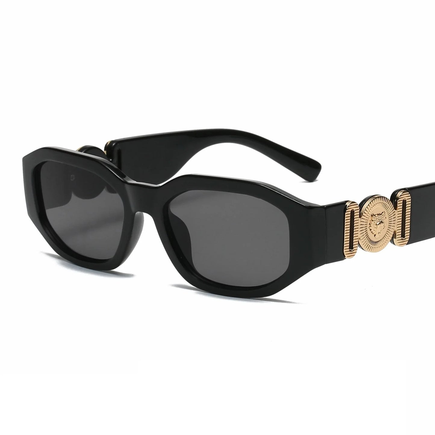 Lunettes de soleil rectangulaires pour hommes et femmes, lunettes de soleil carrées, style vintage rétro, protection UV400