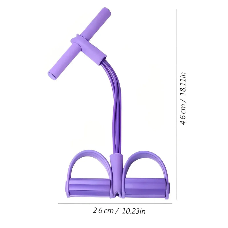 Tendeur de pédale à quatre tubes, équipement de fitness multifonctionnel pour la maison, corde élastique de tension pour le yoga et le renforcement abdominal