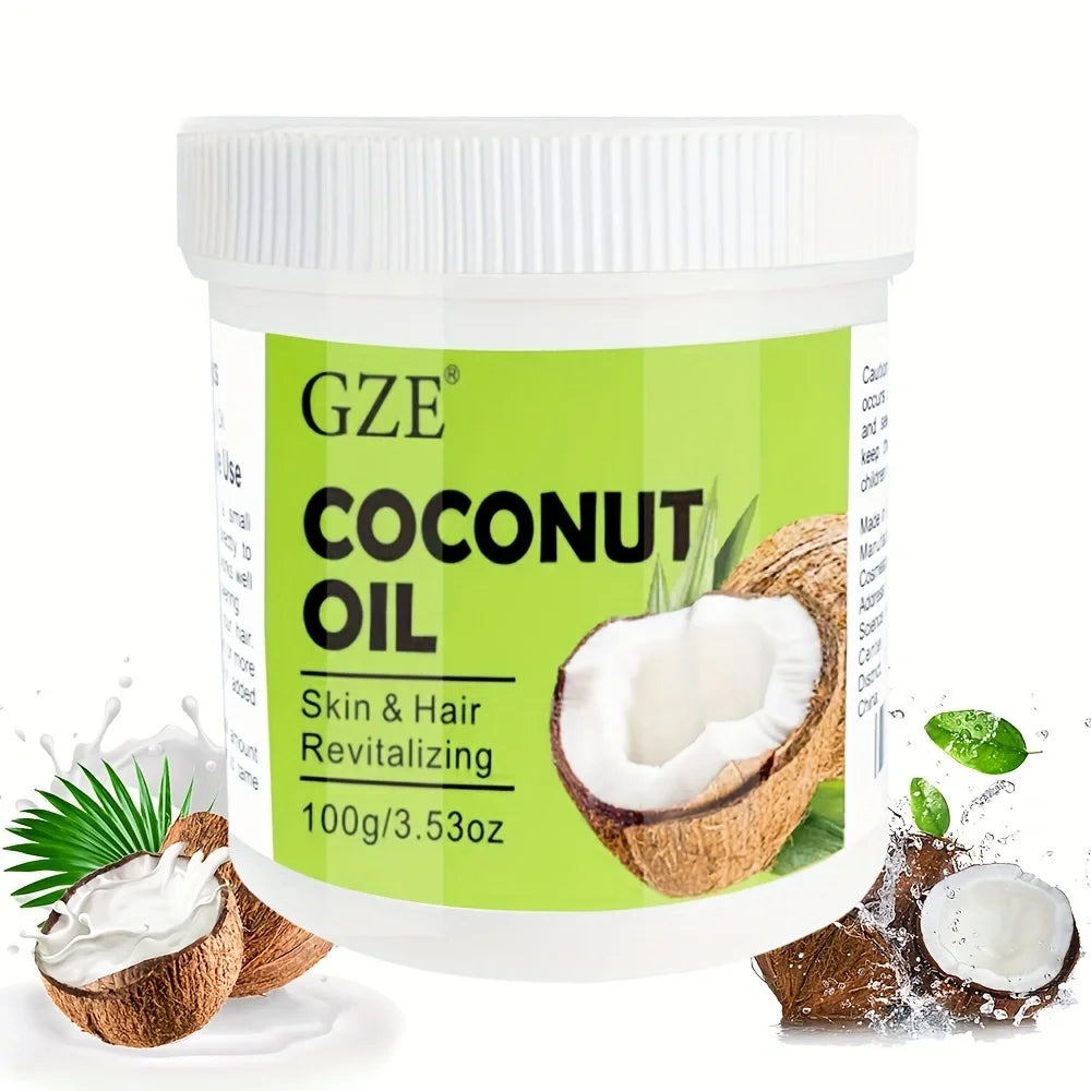 Huile de coco vierge fractionnée pressée à froid GZE pour les soins de la peau et des cheveux, huile de massage des ongles, huile de support Cocos Nucifera